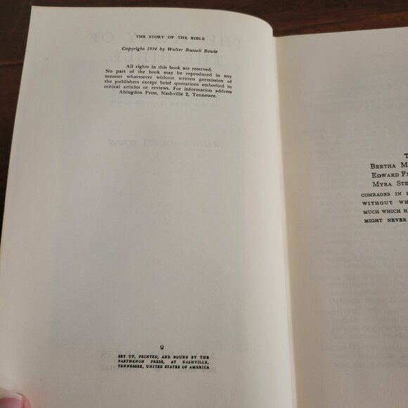 The Story of the Bible Walter Russell Bowie Vintage Abingdon Press Hardcover - Picture 8 of 10